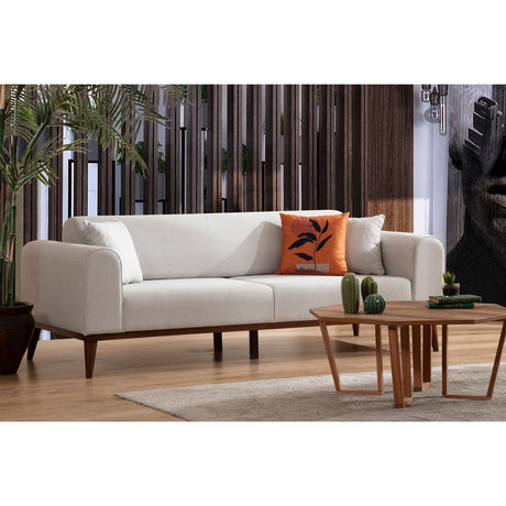 Astana 3-sits (222 x 90 x 80 cm) 3-sits bäddsoffa Creme