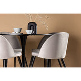 Glade, Velvet Rund matgrupp Svart,Grå, Svart, ⌀100