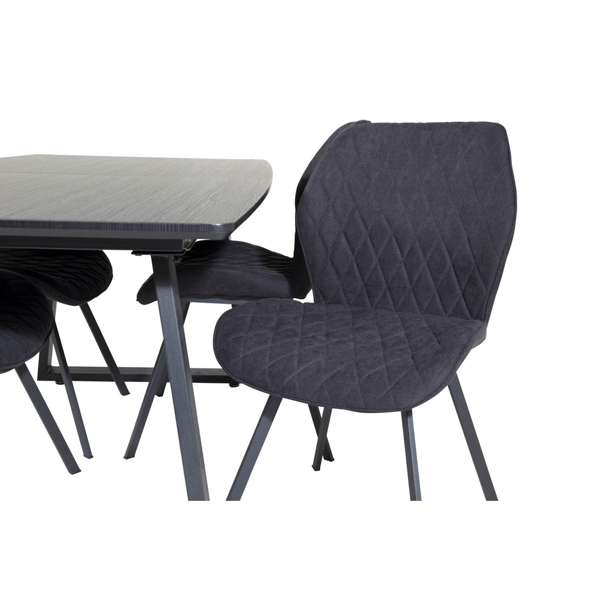 Inca, Gemma Rektangulär matgrupp Svart, Svart, 4st