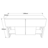 Malena Console Wide (138,8 x 83,6 x 43,3 cm) Atlantisk furu Konsol