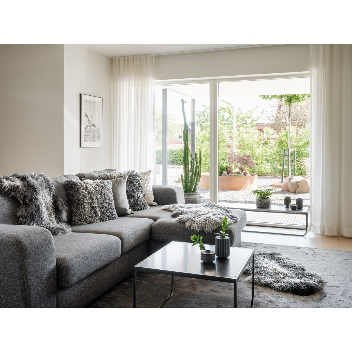 Shansi 40x40 cm Kuddfodral Natural Grey