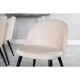 Polar, Velvet Rektangulär matgrupp Beige,Svart, Vit, 180 x 90