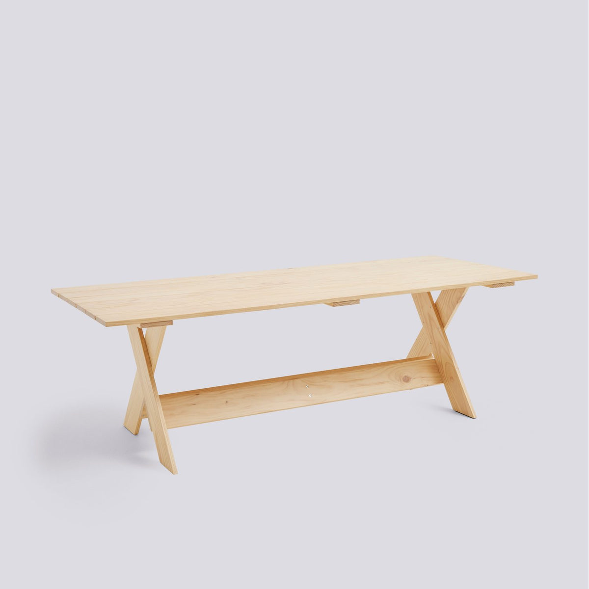 Crate L230 × B89,5 × H74,5 cm Matbord White – massiv furu med vattenbaserad lack