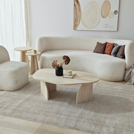 Nova (100 x 35 x 60 cm) Soffbord Travertin