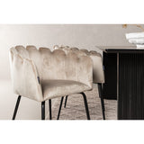 Vail, Limhamn Rektangulär matgrupp Beige, Svart, Svart, 200 x 100