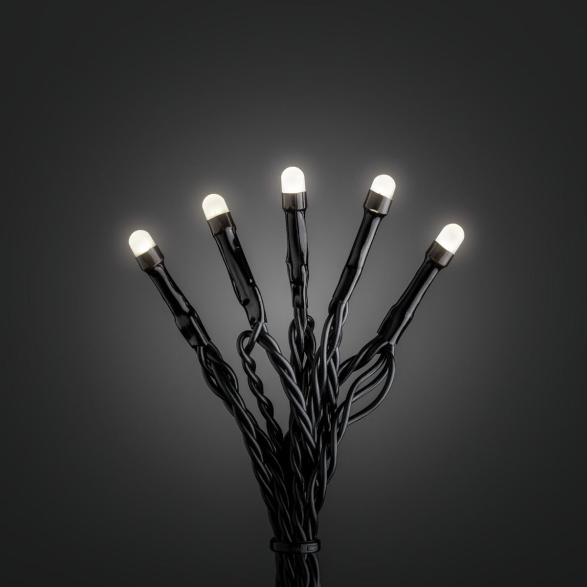 LED Frostad topp svart kabel Ljusslinga Ute 120 Lampor (19.04m), Varmvit