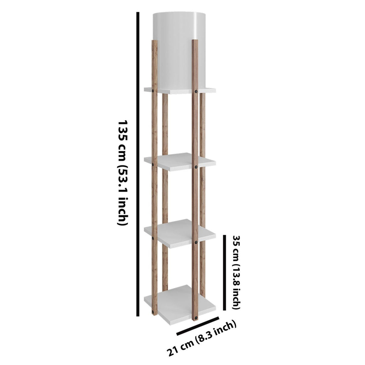 Dakar (21 x 21 cm) Golvlampa Vit
