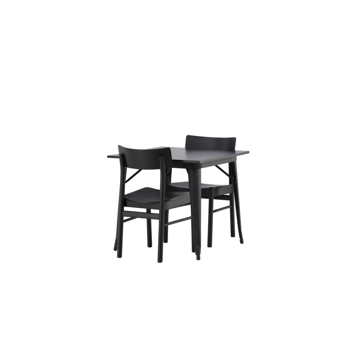 Tempe, Montros Rektangulär matgrupp Svart, Svart, 80 x 80