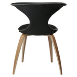 Flair Stol Black Leather, Oak