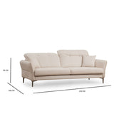 Muscat (230 x 100 x 96 cm) Vit 3-sitssoffa