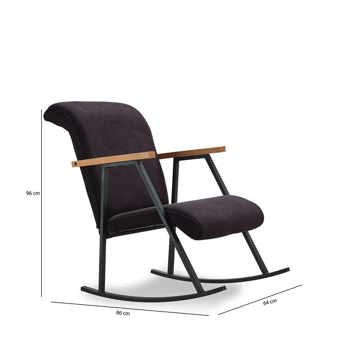 Manila (H 96 cm) Gungstol Svart