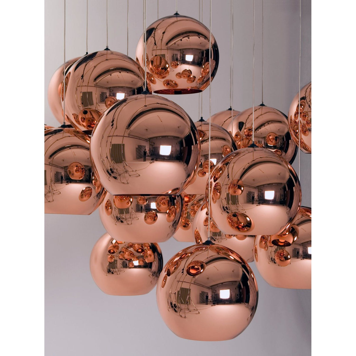 Copper Rund Pendelsystem With LED