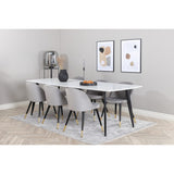 Polar, Velvet Rektangulär matgrupp Svart,Guld,Grå, Svart, Vit, 240 x 100