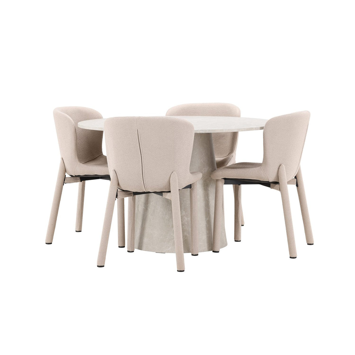 Lanzo, Astoria Runt matgrupp Beige, Beige, 4st