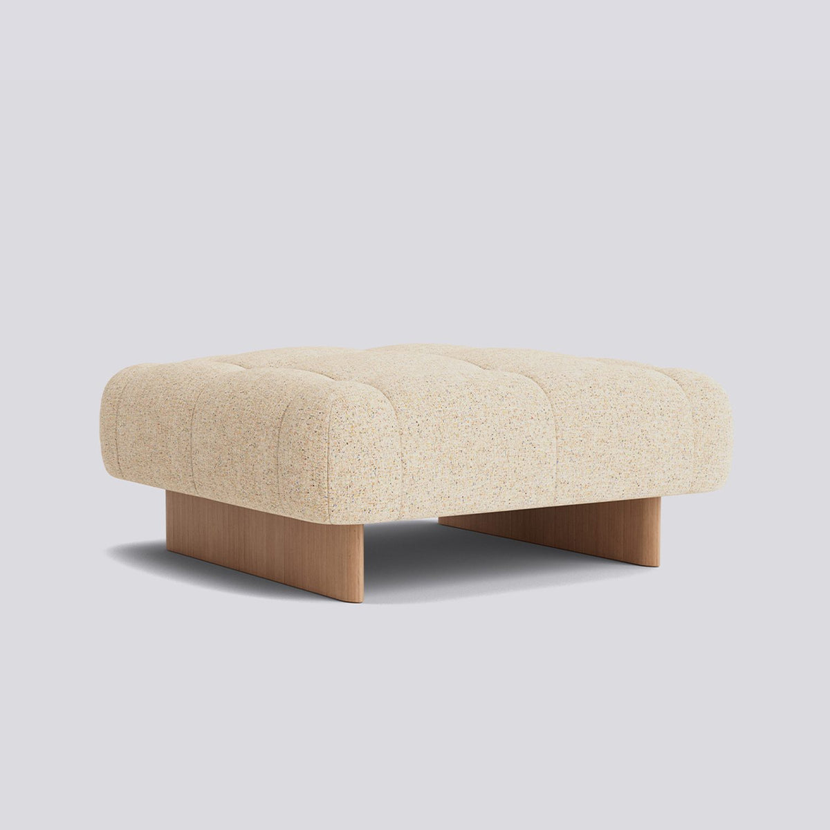 Quilton Lift 105 × 105 cm Fotpall Bolgheri LGG60, ekfaner med vattenbaserad lack