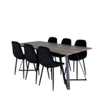 Marina, Polar Rektangulär matgrupp Svart, Svart,Grå, 180 x 90
