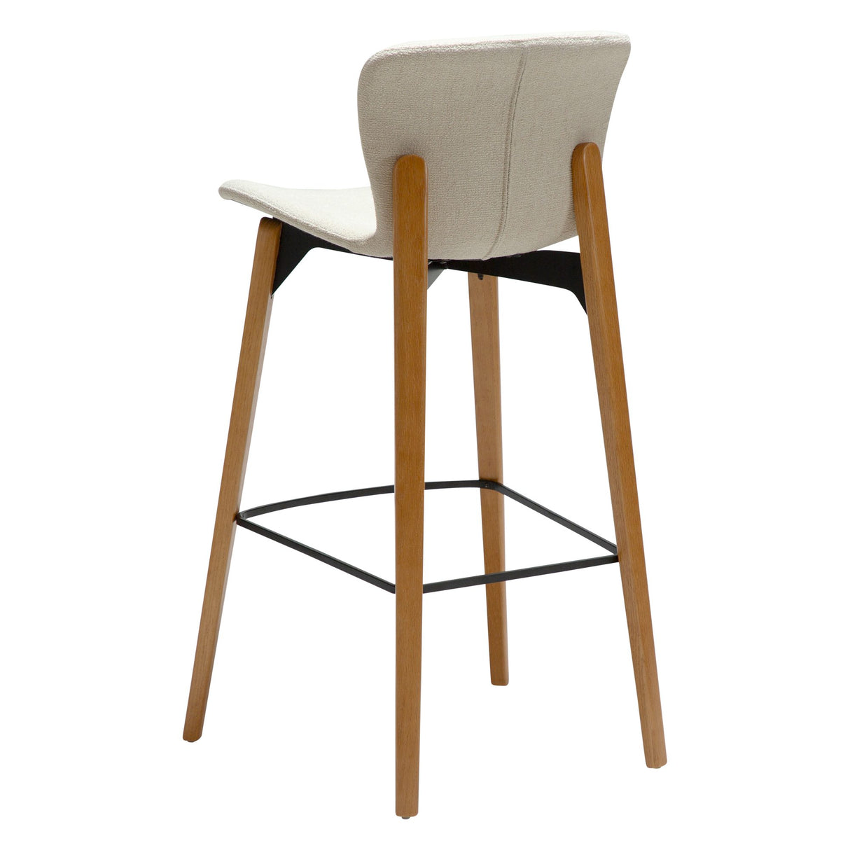 Paragon Barstol Bone White bouclé, Oak