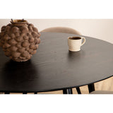 Dipp, Velvet Rund matgrupp Beige, Svart, Svart, ⌀115
