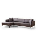 Belissimo (140-270 x 95 x 67 cm) Hörnsoffa Mörkgrå, Vänster