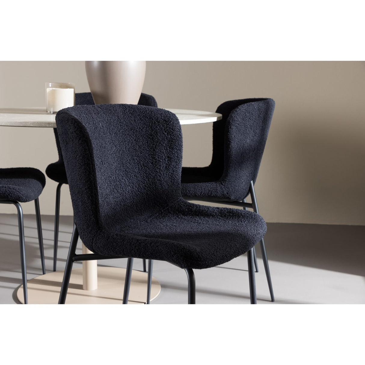 Lycke, Modesto Rund matgrupp Svart, Beige, ⌀110