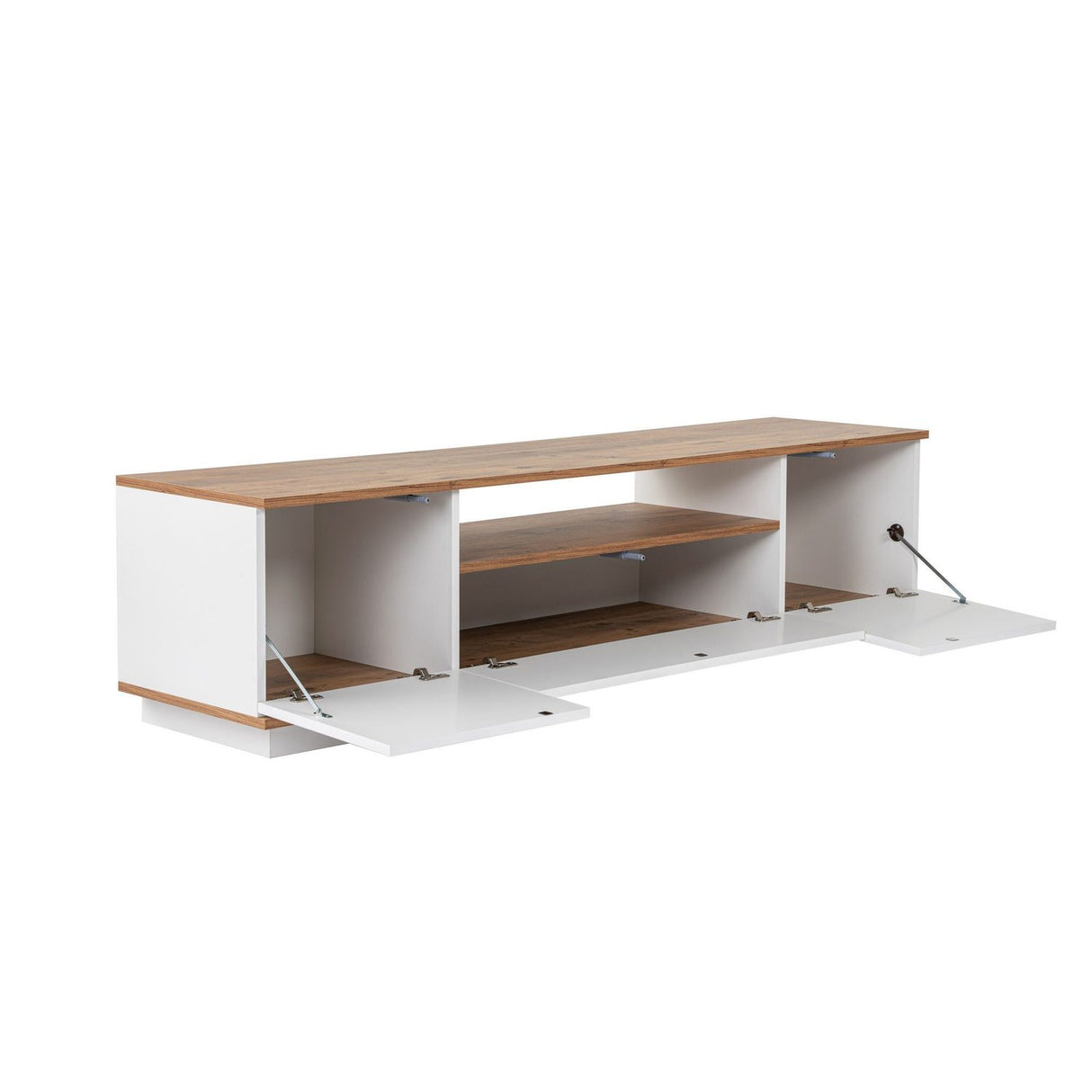 Potenza TV-bänk Vit / Atlantic Pine