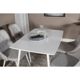 Polar, Velvet Deluxe Rektangulär matgrupp Vit, Vit, 120 x 75