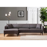 Belissimo (140-270 x 95 x 67 cm) Hörnsoffa Mörkgrå, Vänster