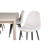 Slider, Polar Rektangulär matgrupp Beige,Svart, Vitlaserad, 170 x 95