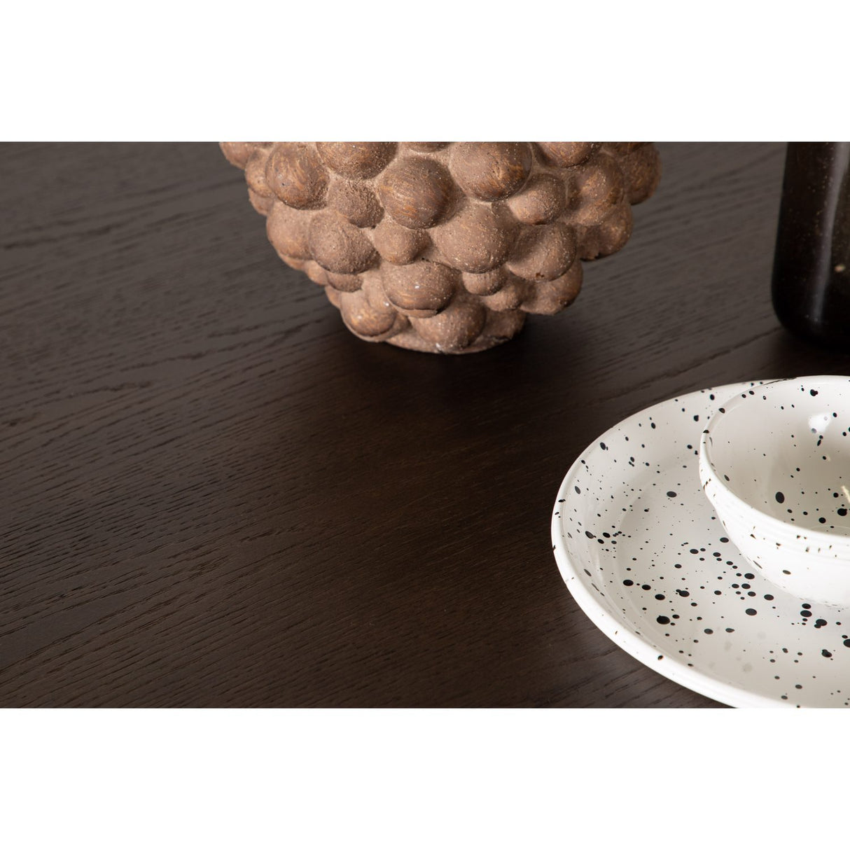 Stone Runt matbord Svart, mocca, MDF, ⌀120
