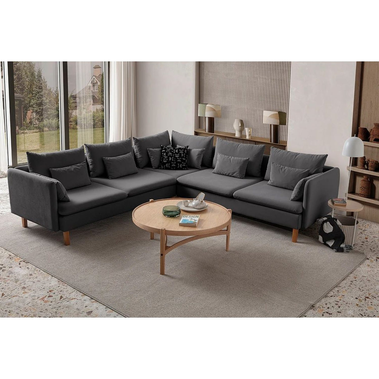 Flexy L (194 x 95 x 154 cm) Hörnsoffa Antracit