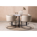 Durango, Simrishamn Rund matgrupp Beige,Svart, Svart, valnöt, ⌀120
