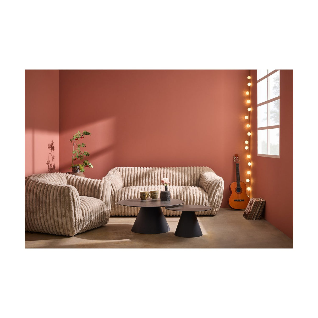 Maja Tyg Beige Soffa