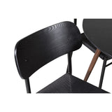 Plaza, Polly Rund matgrupp Svart, Svart,Valnöt, ⌀100