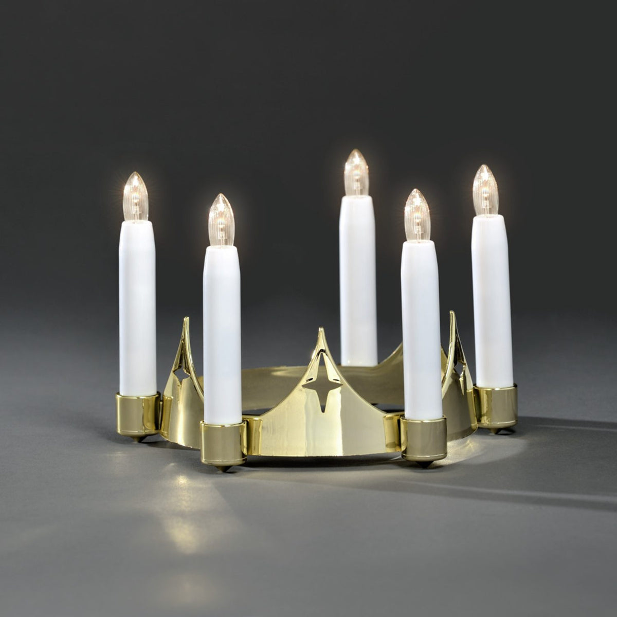 Luciakrona 5 LED Guldfärgad Luciabelysing
