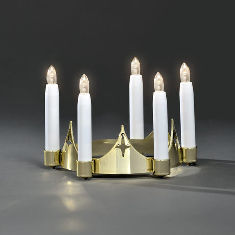 Luciakrona 5 LED Guldfärgad Luciabelysing
