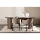 Härön, Evelina Oval matgrupp Beige,Svart, Mocca, 200 x 90