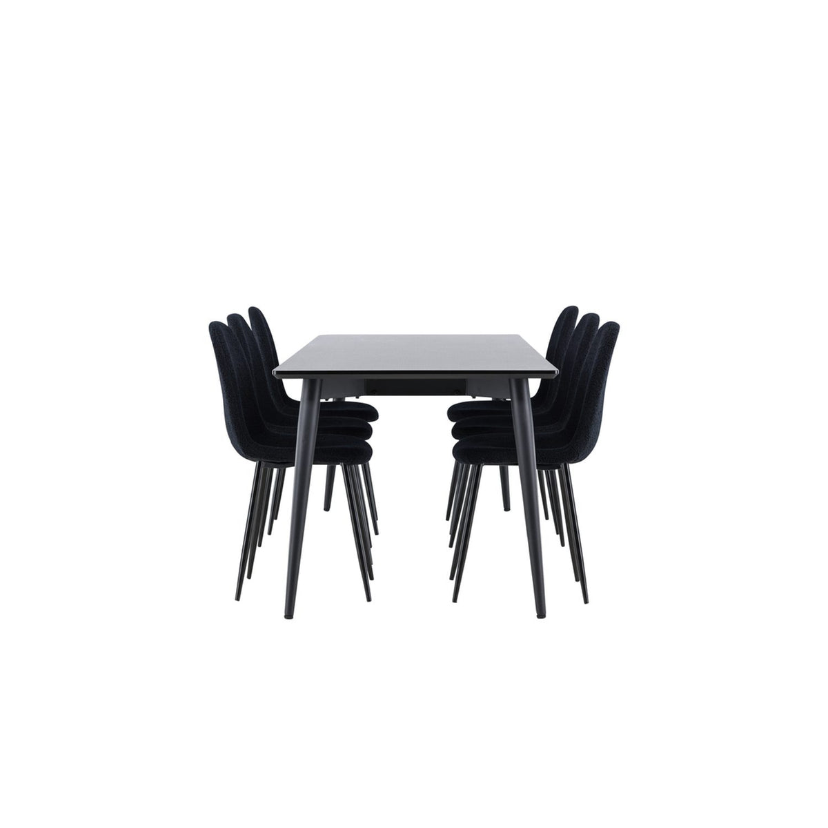 Ellis, Polar Rektangulär matgrupp Svart, Svart, 230 x 85