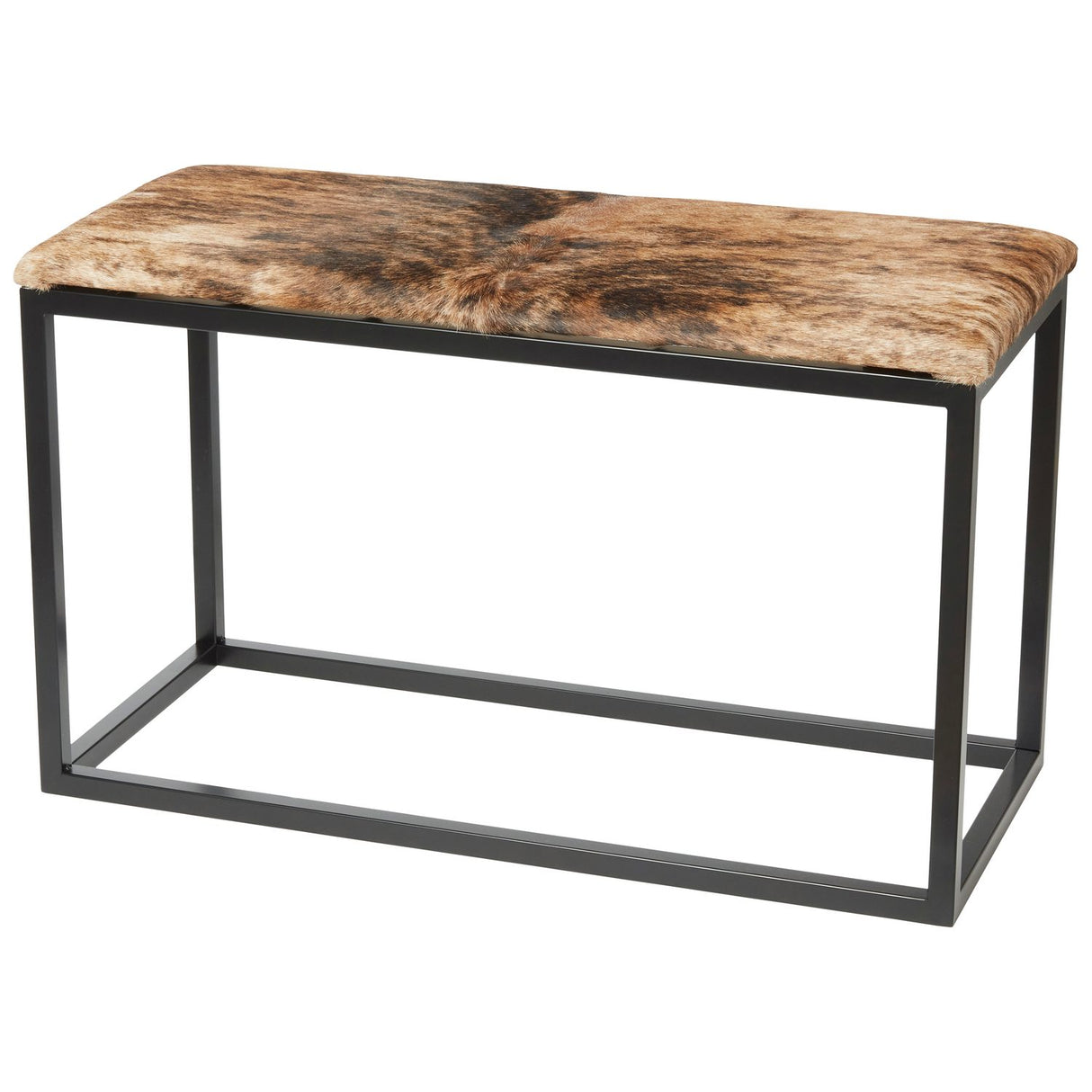 Palle L Cowhide Brown/Black Bänk