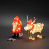 Tomte med ren akryl 40 Led Ljusdekoration Ute