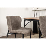 Tempe, Modesto Rektangulär matgrupp Beige, Svart, Valnöt, 140 x 80