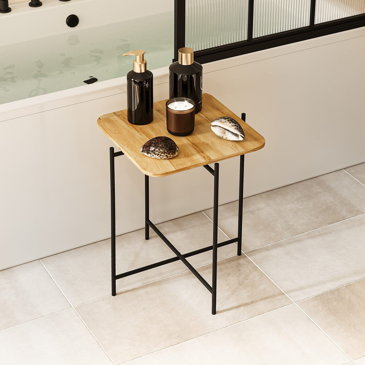 Bamako V (46 x 56 x 46 cm) Soffbord Svart Natur