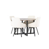 Durango, Rosie Rund matgrupp Beige,Svart, Svart, valnöt, ⌀120