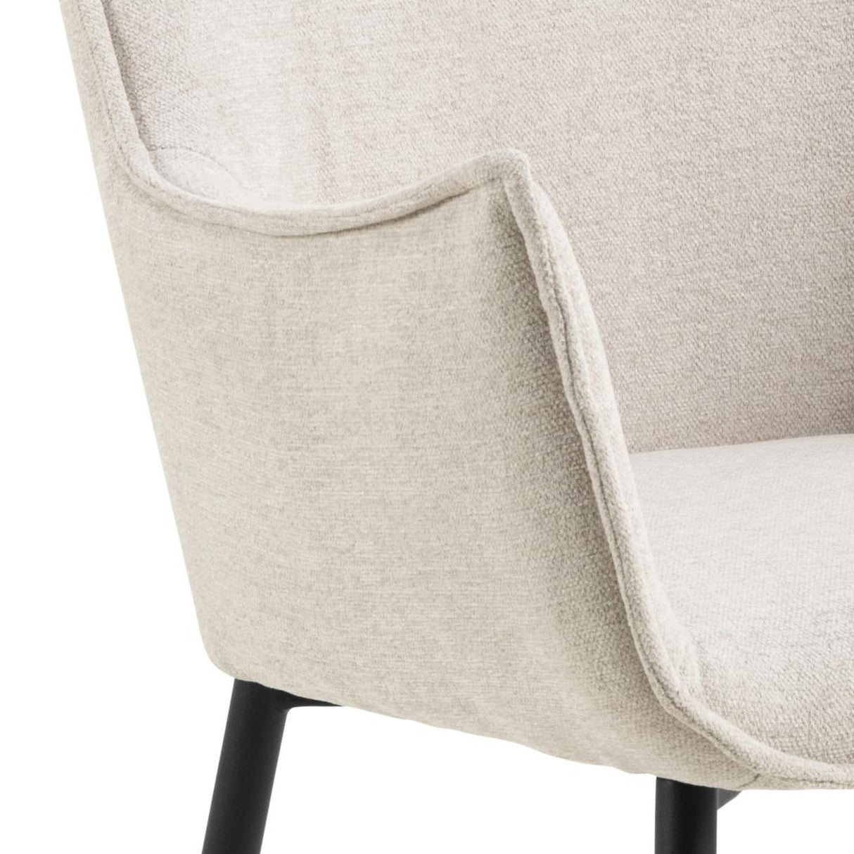 Bonita Matstol med Armstöd Apia tyg Beige