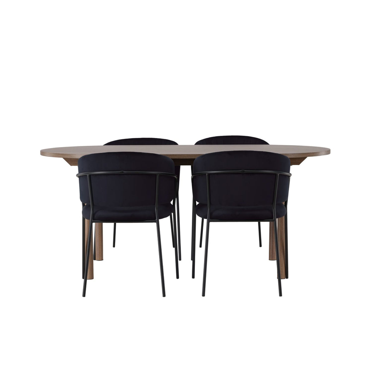 Andy, Selma Oval matgrupp Svart, Natur, 180 x 90
