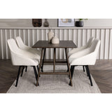 Kaseidon, Rosie Rektangulär matgrupp Beige,Svart, Mörkbrun, 120 x 80