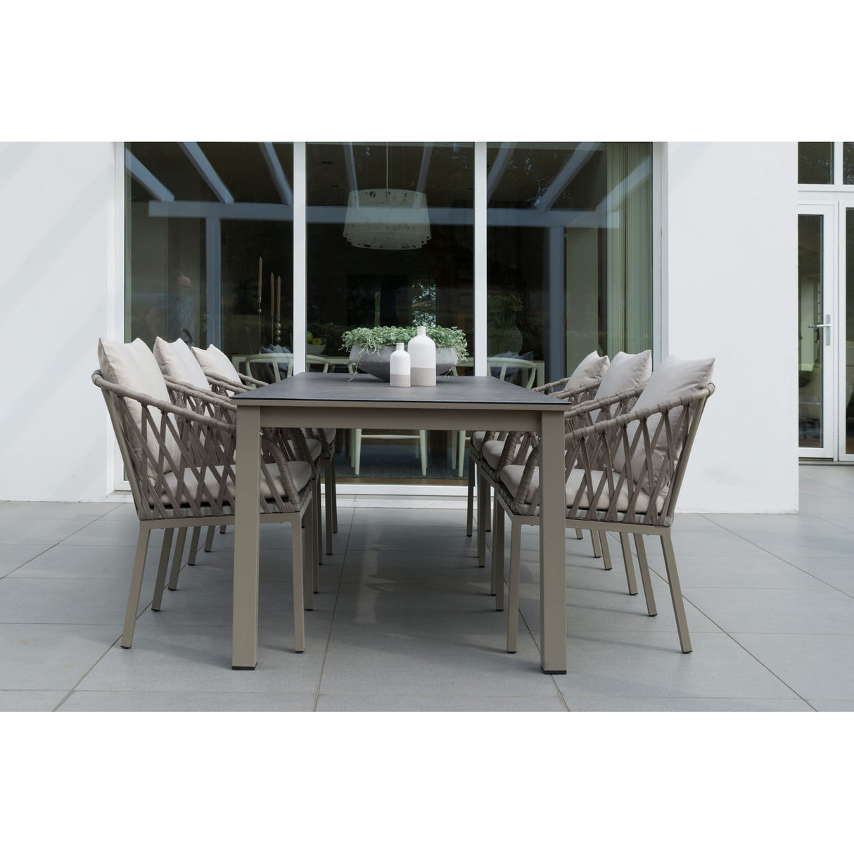 Jet Set Utestol Beige 2-pack