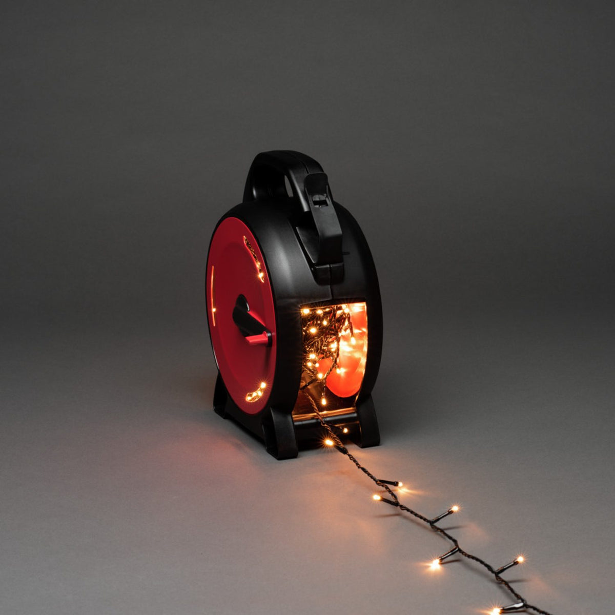 med Sladdvinda LED Svart Soft-cable Ljusslinga Ute 13.93m, Amber