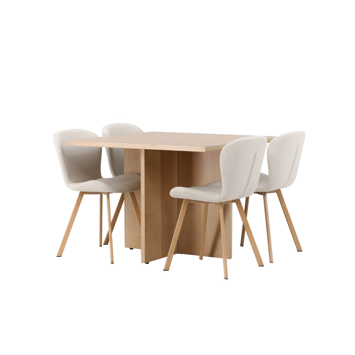 Leo, Lilja Rektangulär matgrupp Beige, Natur, Natur, 100 x 100