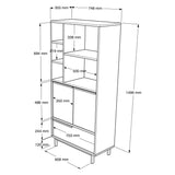 Paramaribo Cabinet (74,8 x 161,6 x 35,5 cm) Valnöt Förvaringsskåp