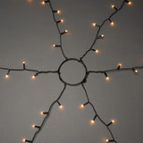 LED Frost Svart Kabel Julgransbelysning 180 cm, Amber